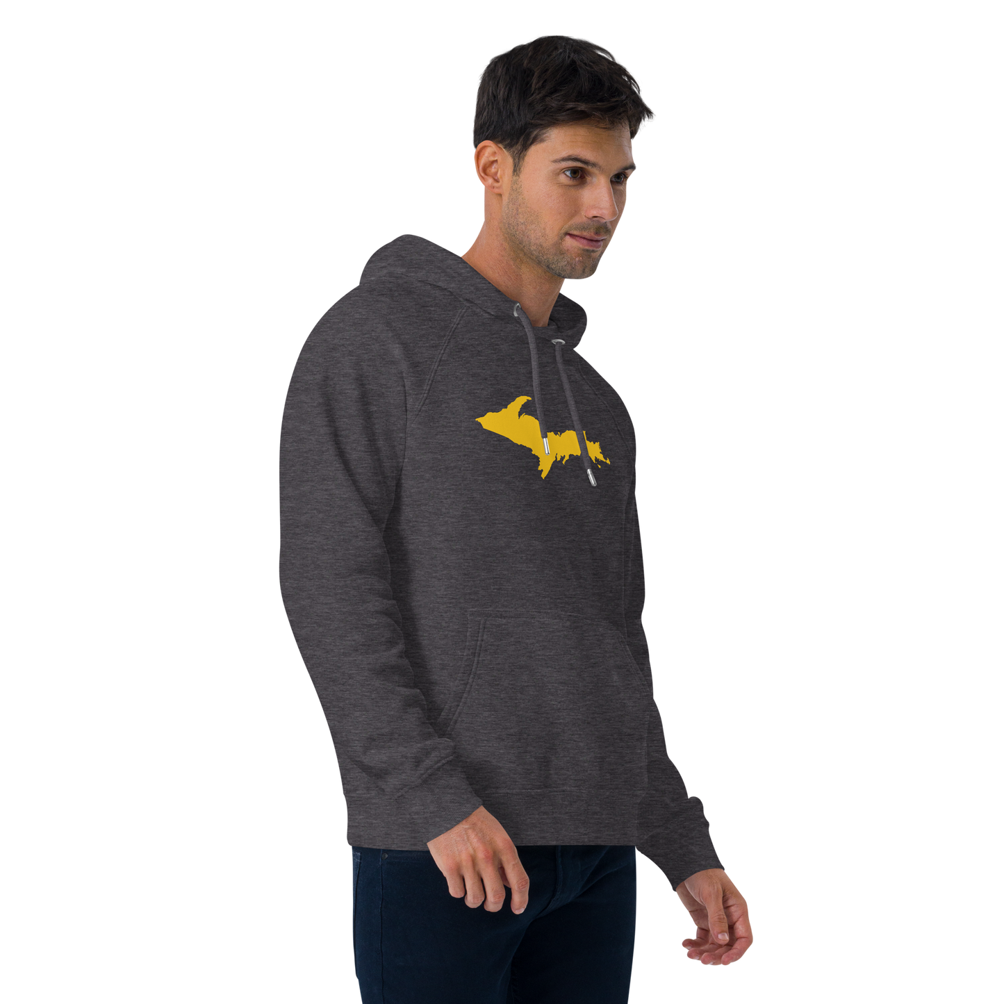 Michigan Upper Peninsula Hoodie (w/ Gold UP Outline) | Unisex Organic