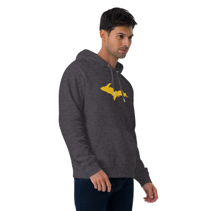 Michigan Upper Peninsula Hoodie (w/ Gold UP Outline) | Unisex Organic