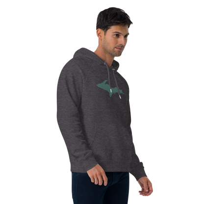 Michigan Upper Peninsula Hoodie (w/ Green UP Outline) | Organic Unisex