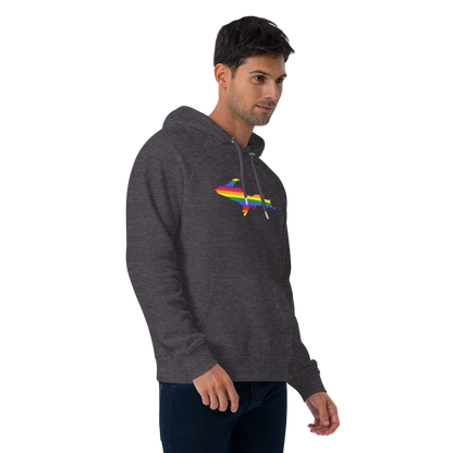 Michigan Upper Peninsula Hoodie (w/ UP Pride Flag Outline) | Unisex Organic