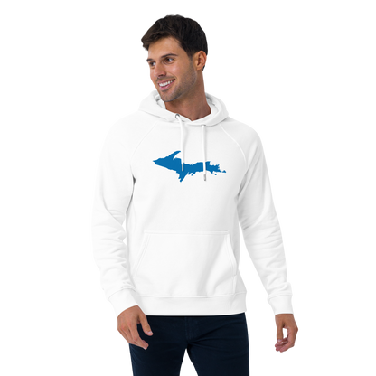 Michigan Upper Peninsula Hoodie (w/ Azure UP Outline) | Unisex Organic