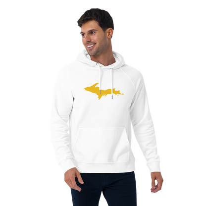 Michigan Upper Peninsula Hoodie (w/ Gold UP Outline) | Unisex Organic