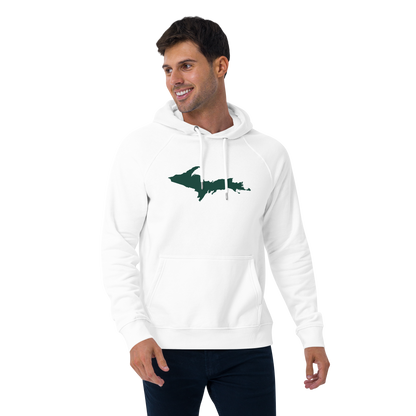 Michigan Upper Peninsula Hoodie (w/ Green UP Outline) | Organic Unisex