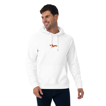 Michigan Upper Peninsula Hoodie (w/ Embroidered Orange UP Outline) | Unisex Organic