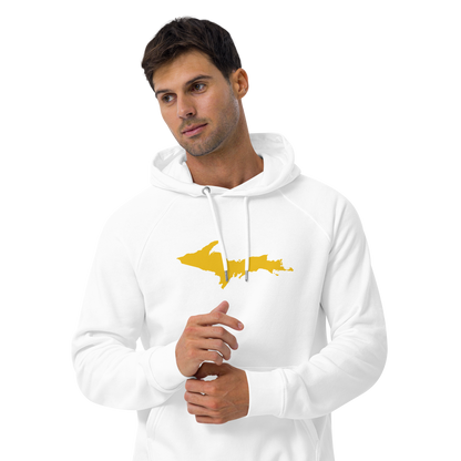 Michigan Upper Peninsula Hoodie (w/ Gold UP Outline) | Unisex Organic