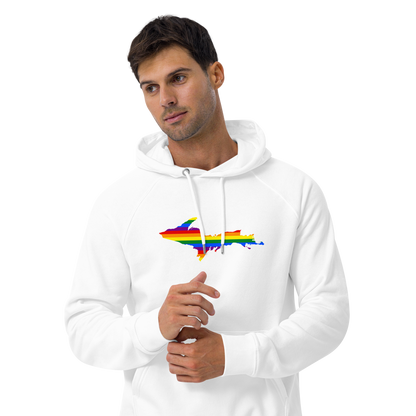 Michigan Upper Peninsula Hoodie (w/ UP Pride Flag Outline) | Unisex Organic