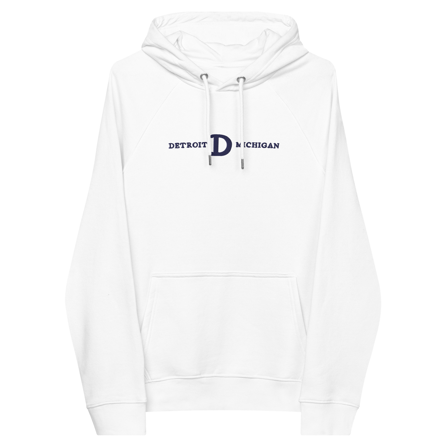 'Detroit Michigan' Hoodie (w/Old French D' | Unisex Organic Raglan