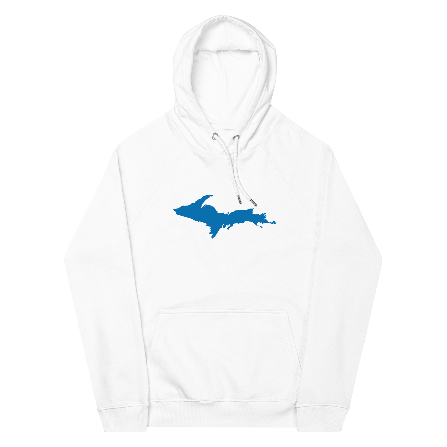 Michigan Upper Peninsula Hoodie (w/ Azure UP Outline) | Unisex Organic