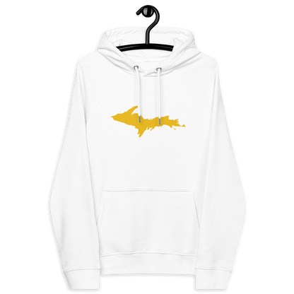 Michigan Upper Peninsula Hoodie (w/ Gold UP Outline) | Unisex Organic