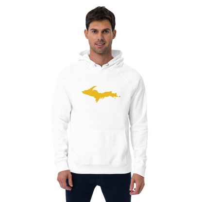 Michigan Upper Peninsula Hoodie (w/ Gold UP Outline) | Unisex Organic