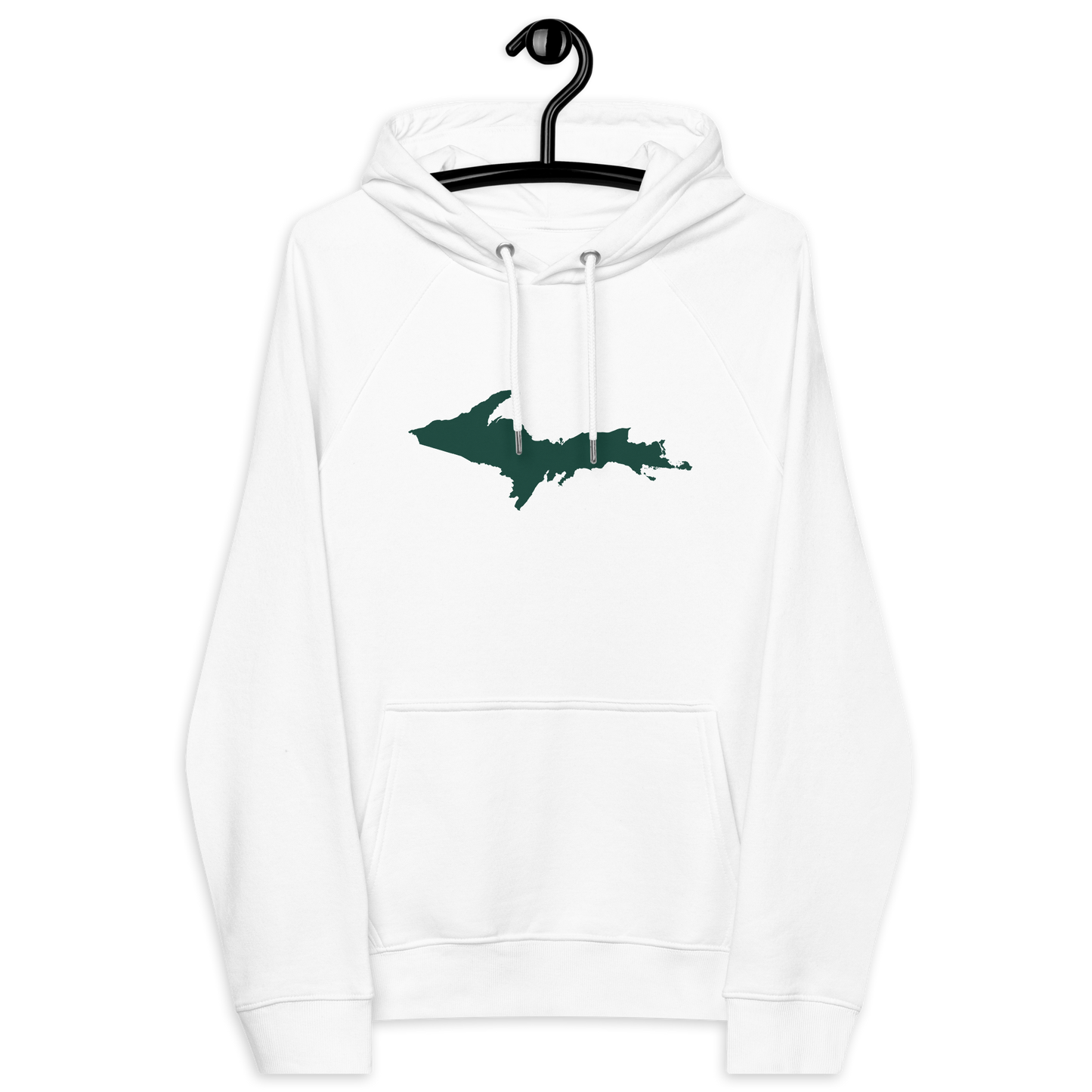 Michigan Upper Peninsula Hoodie (w/ Green UP Outline) | Organic Unisex