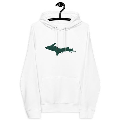 Michigan Upper Peninsula Hoodie (w/ Green UP Outline) | Organic Unisex