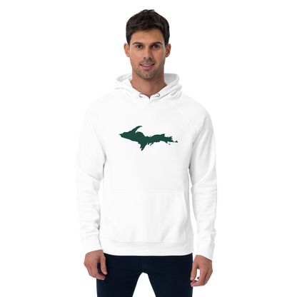 Michigan Upper Peninsula Hoodie (w/ Green UP Outline) | Organic Unisex