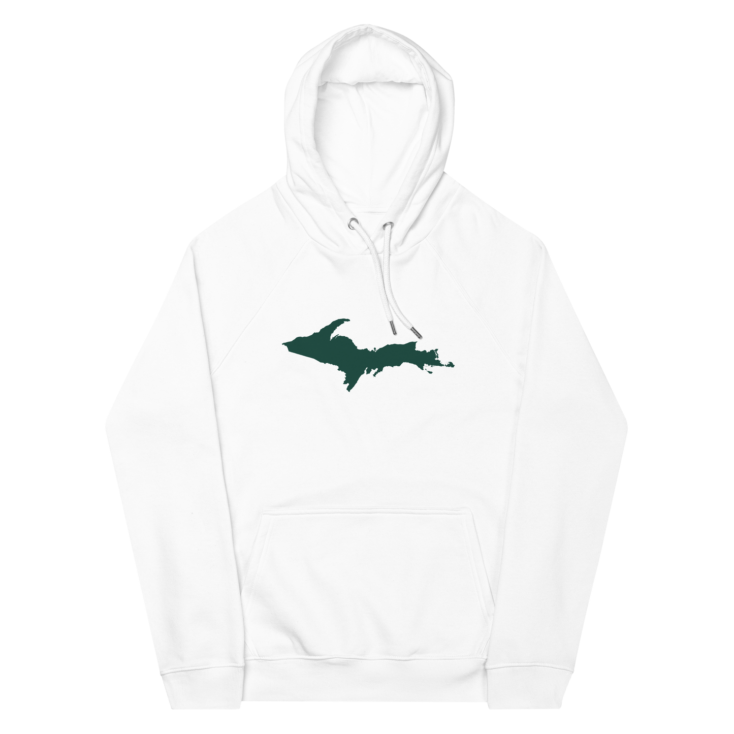 Michigan Upper Peninsula Hoodie (w/ Green UP Outline) | Organic Unisex