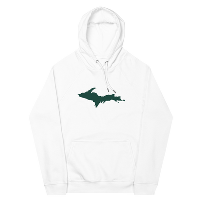 Michigan Upper Peninsula Hoodie (w/ Green UP Outline) | Organic Unisex