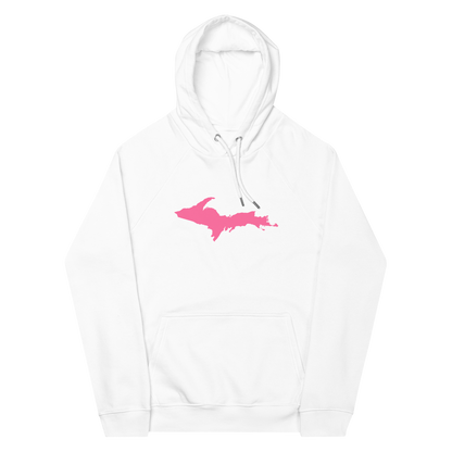 Michigan Upper Peninsula Hoodie (w/ Pink UP Outline) | Unisex Organic