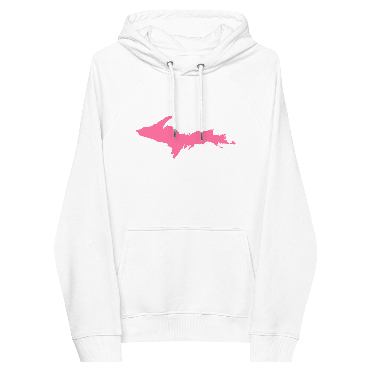 Michigan Upper Peninsula Hoodie (w/ Pink UP Outline) | Unisex Organic