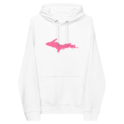 Michigan Upper Peninsula Hoodie (w/ Pink UP Outline) | Unisex Organic