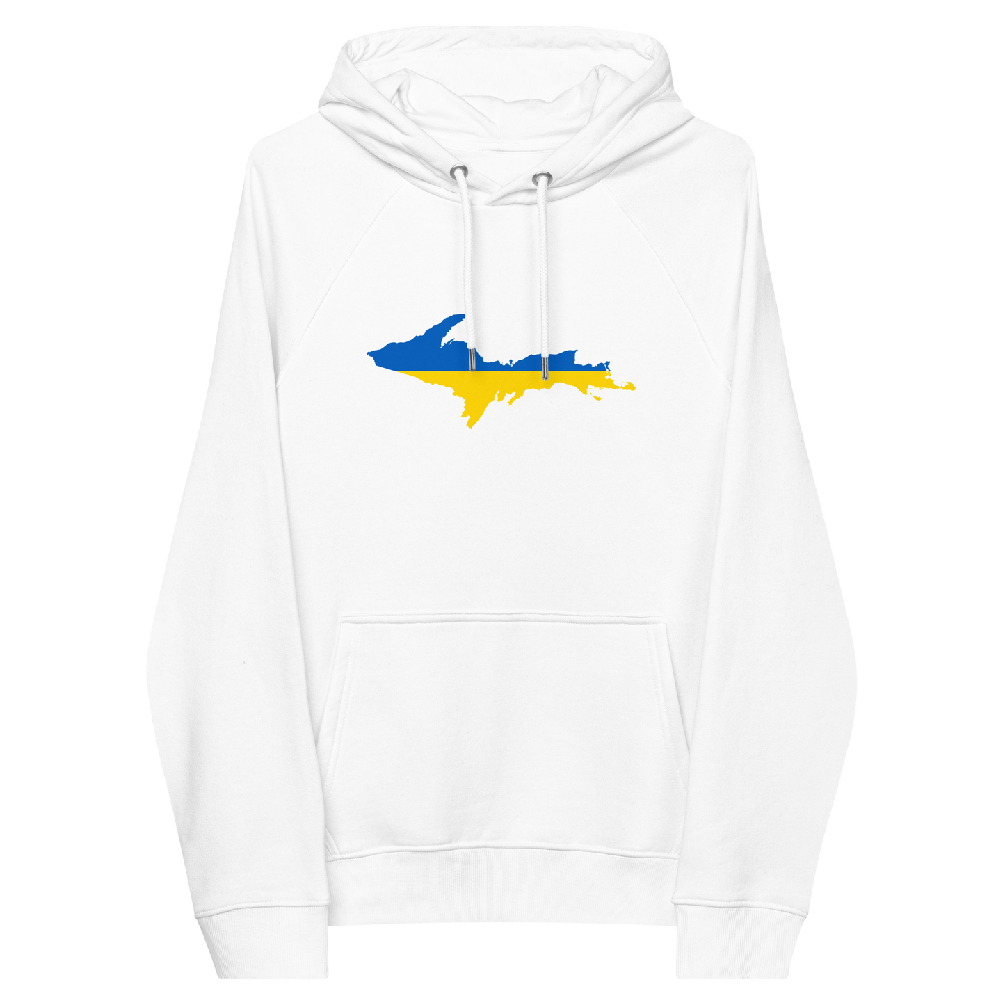 Michigan Upper Peninsula Hoodie (w/ UP Ukraine Flag Outline) | Unisex Organic