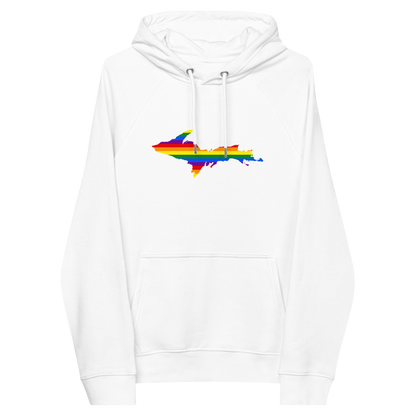 Michigan Upper Peninsula Hoodie (w/ UP Pride Flag Outline) | Unisex Organic