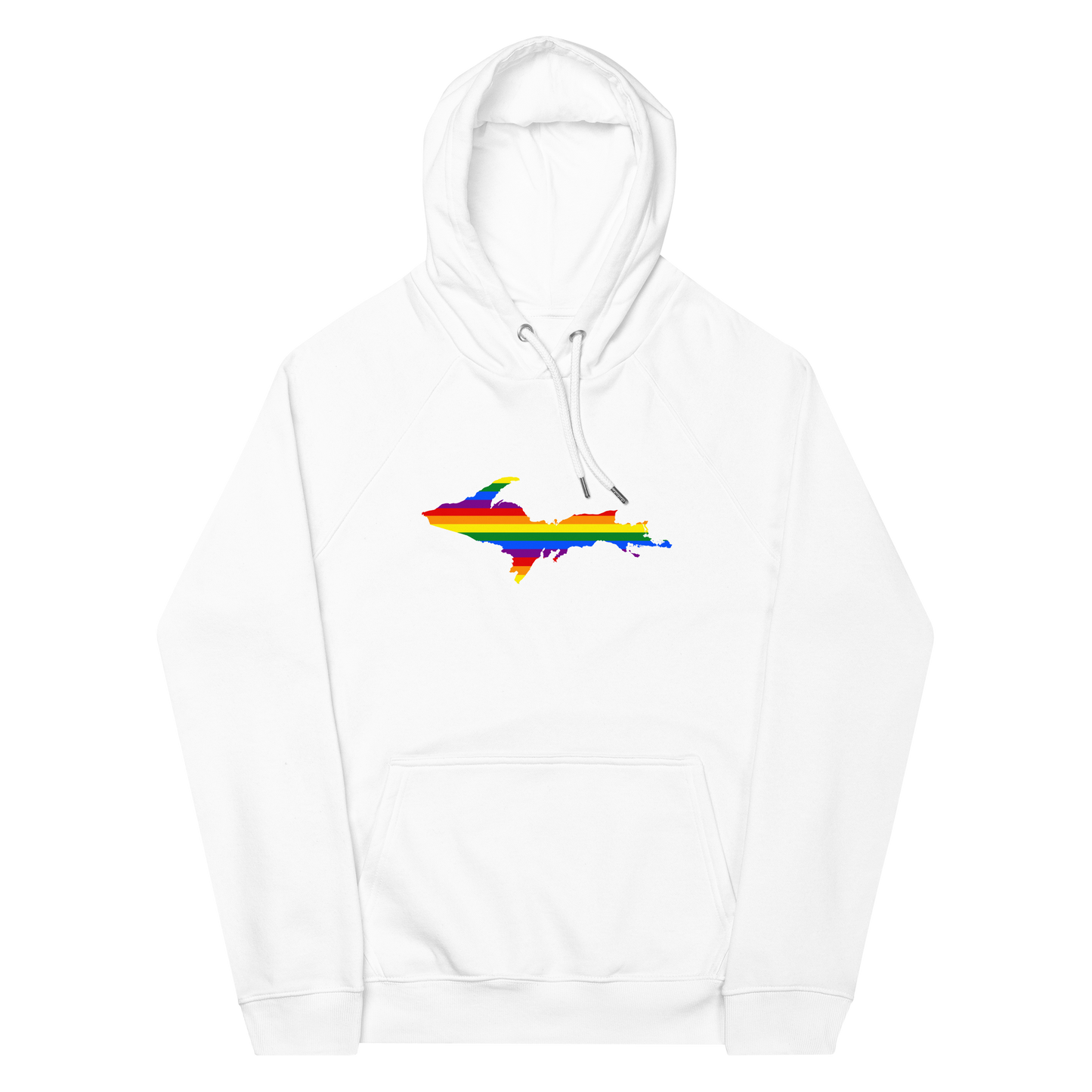 Michigan Upper Peninsula Hoodie (w/ UP Pride Flag Outline) | Unisex Organic