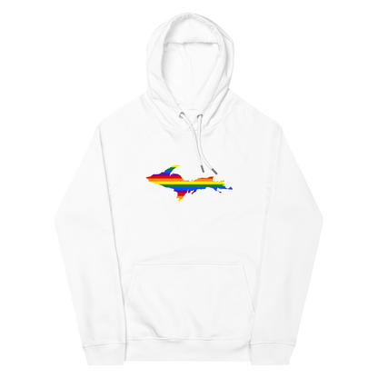 Michigan Upper Peninsula Hoodie (w/ UP Pride Flag Outline) | Unisex Organic