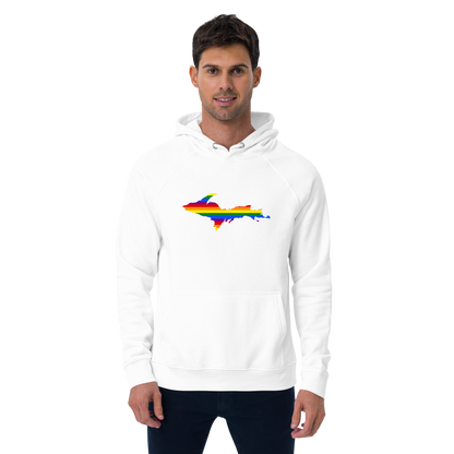 Michigan Upper Peninsula Hoodie (w/ UP Pride Flag Outline) | Unisex Organic