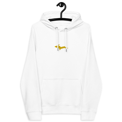 Michigan Upper Peninsula Hoodie (w/ Embroidered Gold UP Outline) | Unisex Organic