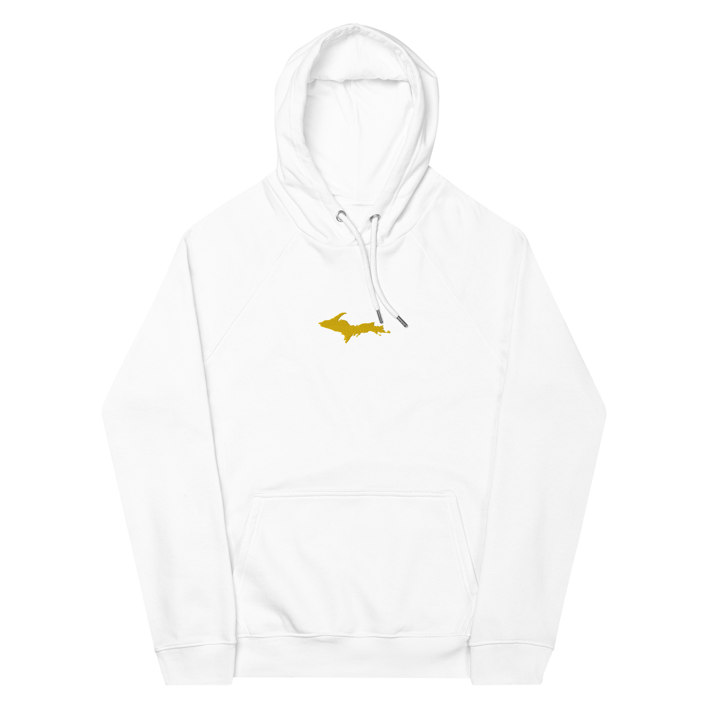 Michigan Upper Peninsula Hoodie (w/ Embroidered Gold UP Outline) | Unisex Organic