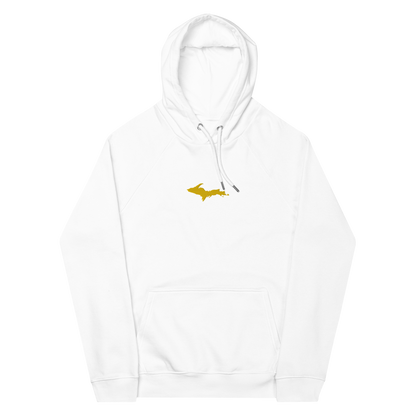 Michigan Upper Peninsula Hoodie (w/ Embroidered Gold UP Outline) | Unisex Organic