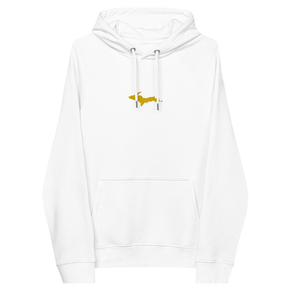 Michigan Upper Peninsula Hoodie (w/ Embroidered Gold UP Outline) | Unisex Organic