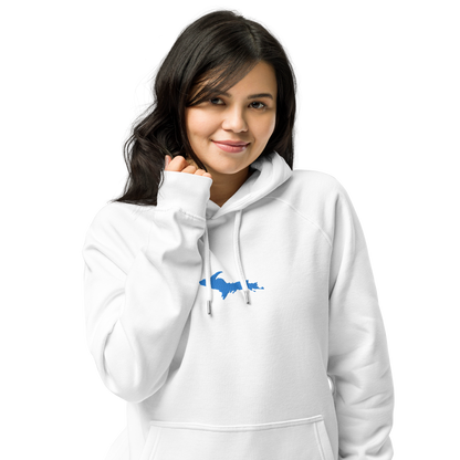 Michigan Upper Peninsula Hoodie (w/ Embroidered Azure UP Outline) | Unisex Organic