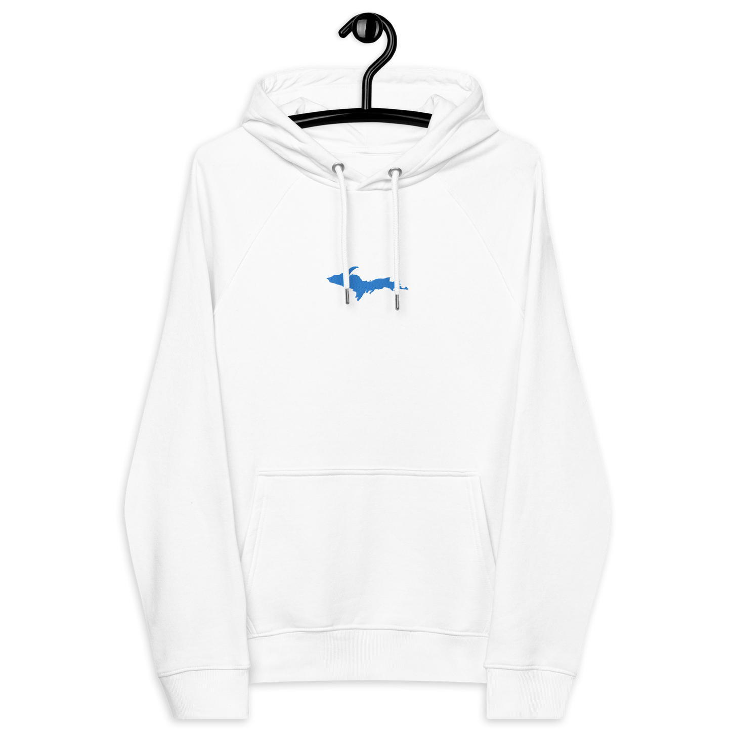 Michigan Upper Peninsula Hoodie (w/ Embroidered Azure UP Outline) | Unisex Organic