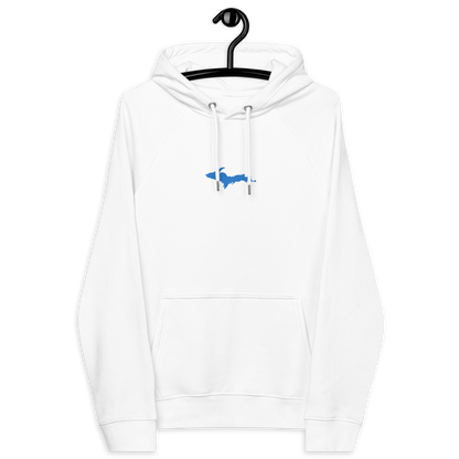 Michigan Upper Peninsula Hoodie (w/ Embroidered Azure UP Outline) | Unisex Organic