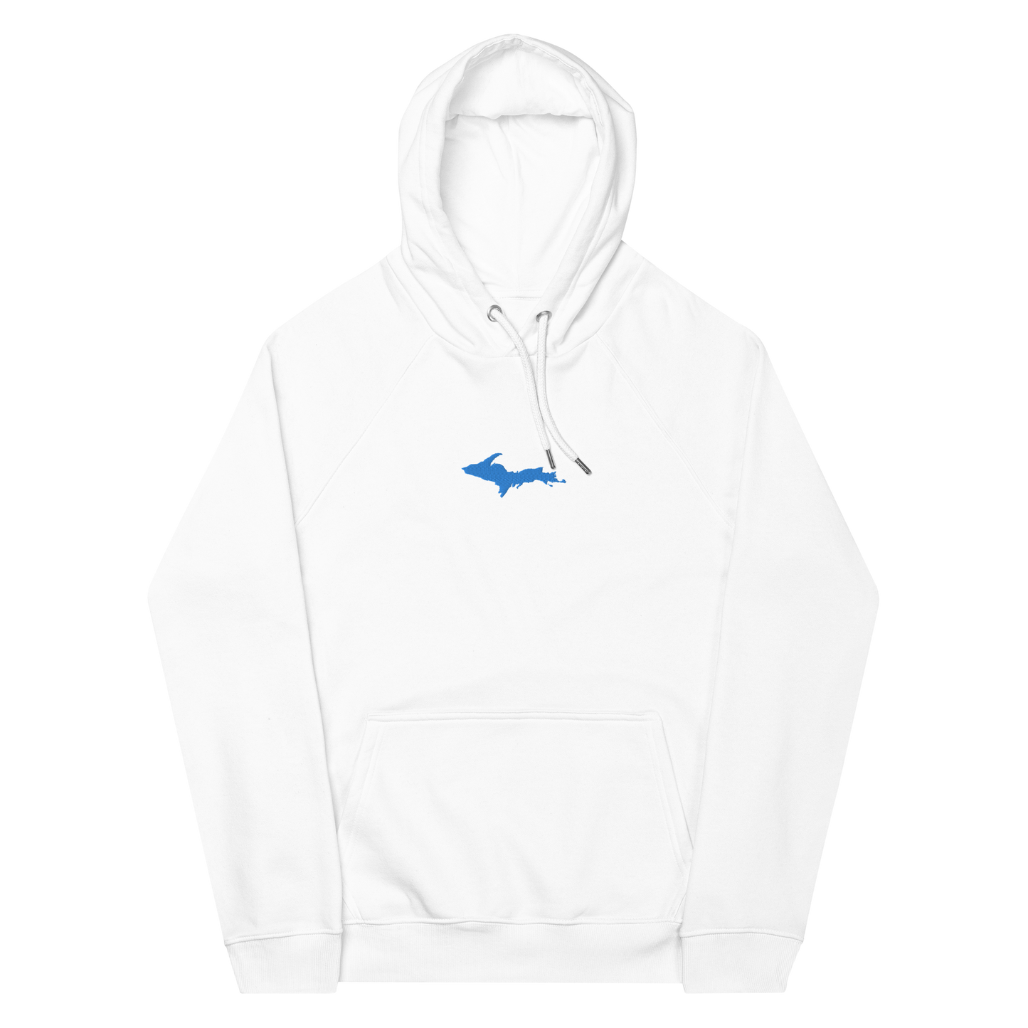 Michigan Upper Peninsula Hoodie (w/ Embroidered Azure UP Outline) | Unisex Organic