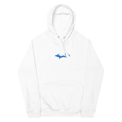 Michigan Upper Peninsula Hoodie (w/ Embroidered Azure UP Outline) | Unisex Organic