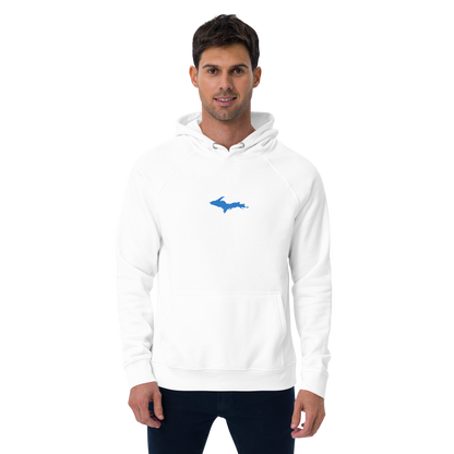 Michigan Upper Peninsula Hoodie (w/ Embroidered Azure UP Outline) | Unisex Organic