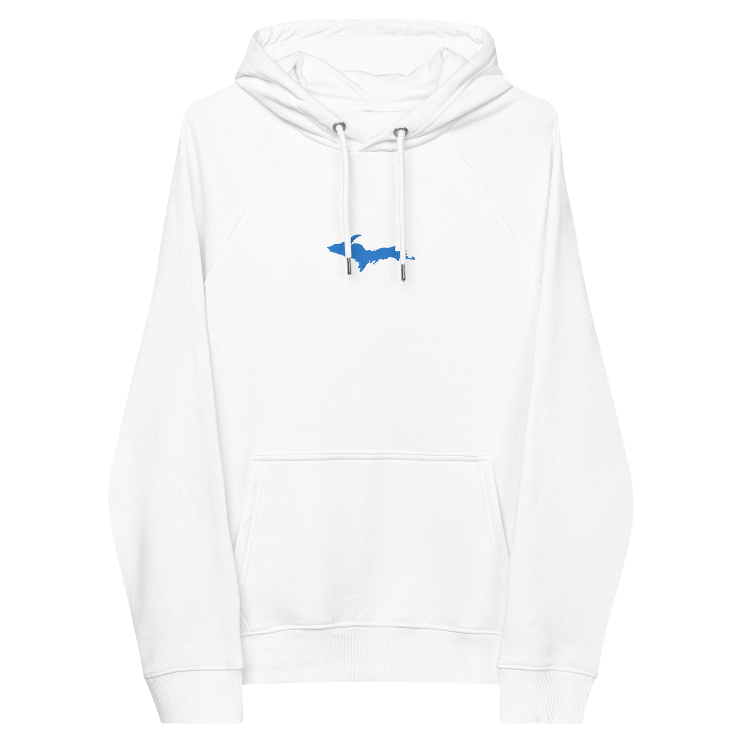 Michigan Upper Peninsula Hoodie (w/ Embroidered Azure UP Outline) | Unisex Organic