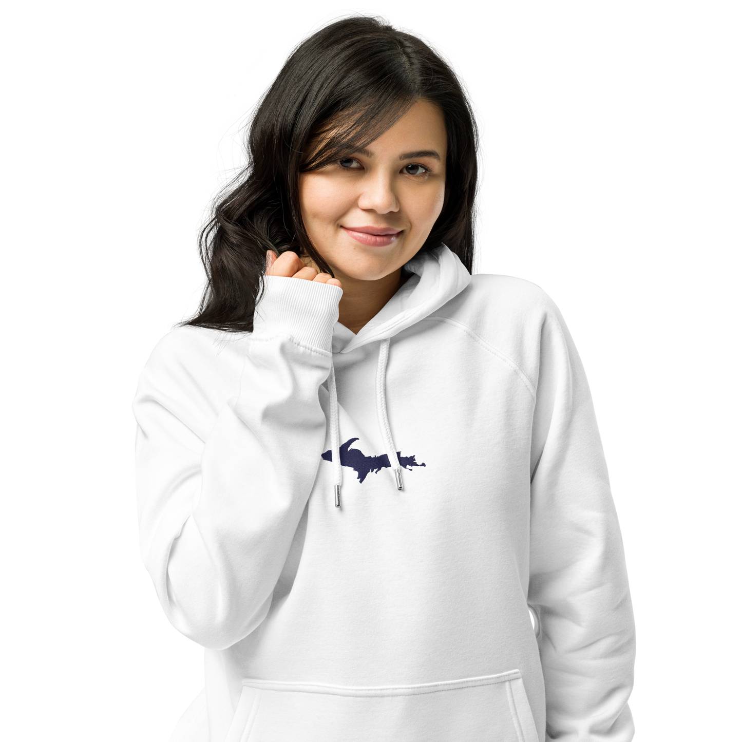 Michigan Upper Peninsula Hoodie (w/ Embroidered UP Outline) | Unisex Organic