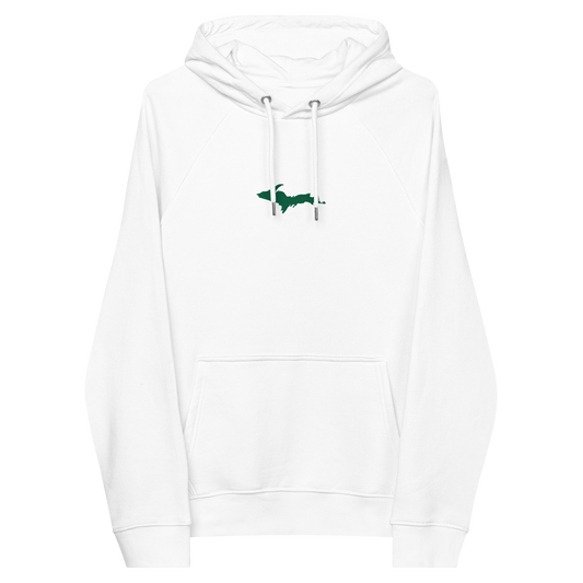 Michigan Upper Peninsula Hoodie (w/ Embroidered Green UP Outline) | Unisex Organic