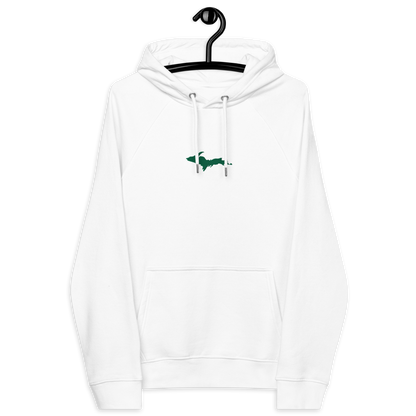 Michigan Upper Peninsula Hoodie (w/ Embroidered Green UP Outline) | Unisex Organic