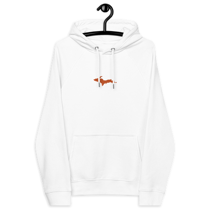 Michigan Upper Peninsula Hoodie (w/ Embroidered Orange UP Outline) | Unisex Organic