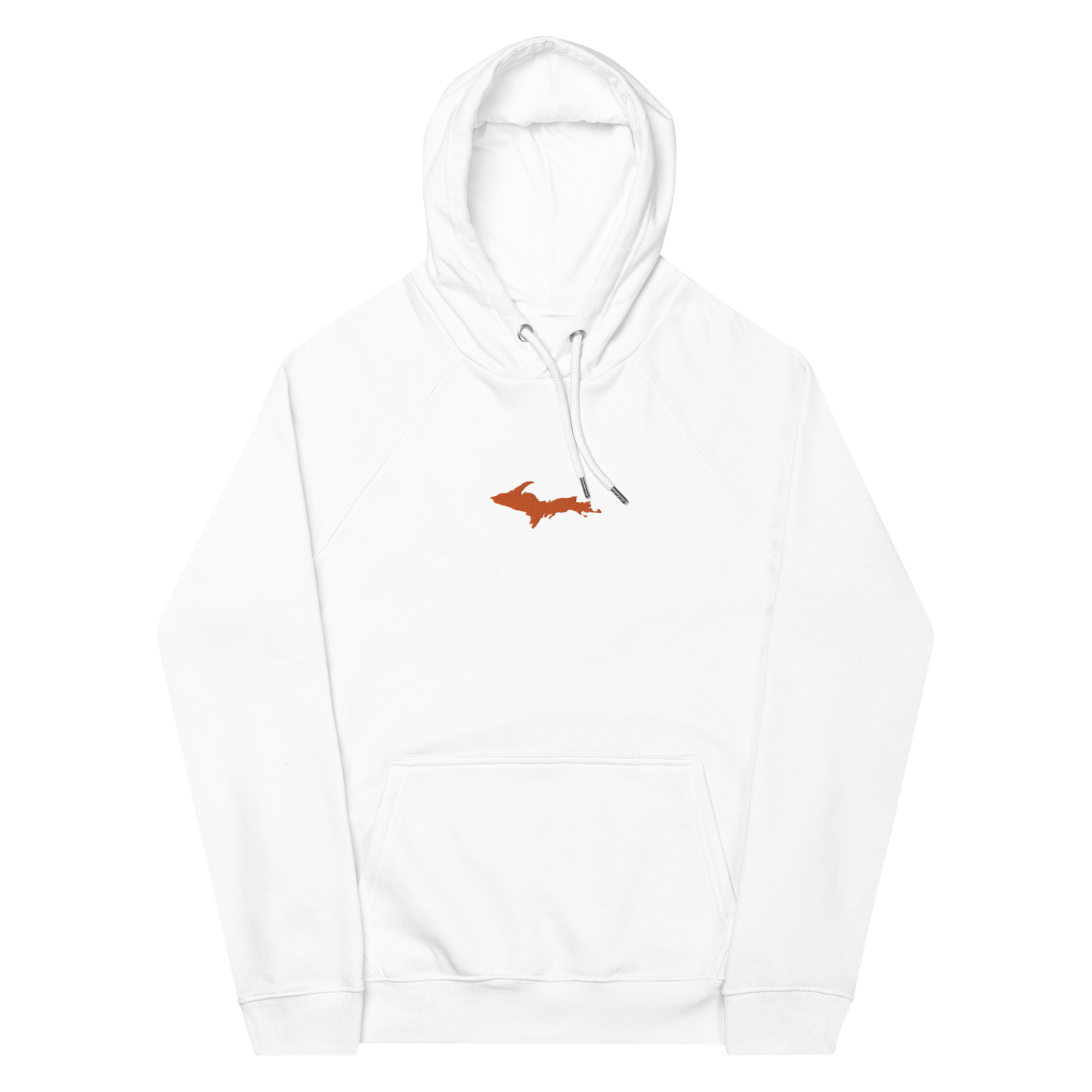 Michigan Upper Peninsula Hoodie (w/ Embroidered Orange UP Outline) | Unisex Organic