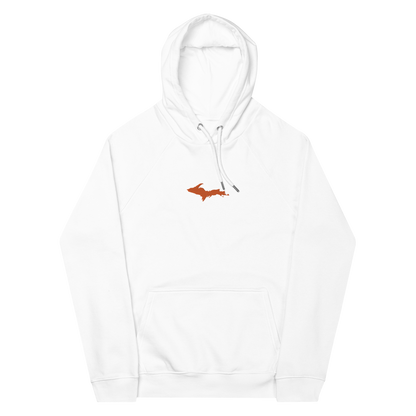 Michigan Upper Peninsula Hoodie (w/ Embroidered Orange UP Outline) | Unisex Organic