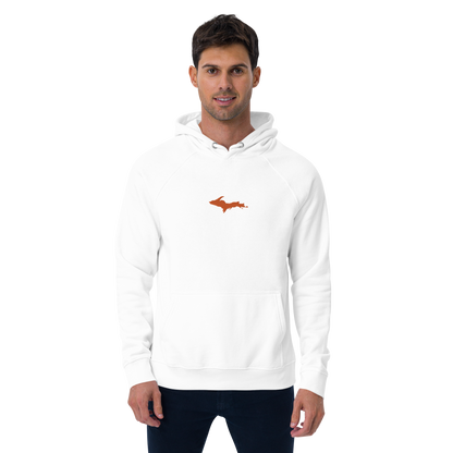 Michigan Upper Peninsula Hoodie (w/ Embroidered Orange UP Outline) | Unisex Organic