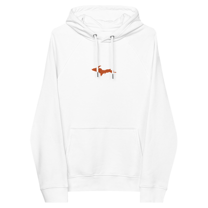 Michigan Upper Peninsula Hoodie (w/ Embroidered Orange UP Outline) | Unisex Organic