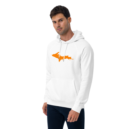 Michigan Upper Peninsula Hoodie (w/ Orange UP Outline) | Unisex Organic