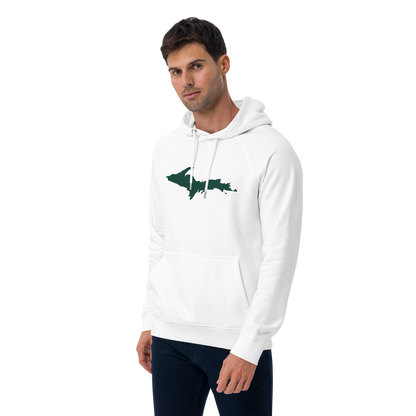 Michigan Upper Peninsula Hoodie (w/ Green UP Outline) | Organic Unisex