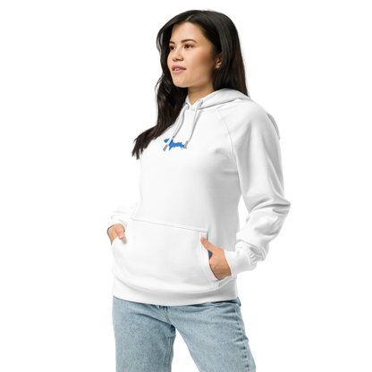 Michigan Upper Peninsula Hoodie (w/ Embroidered Azure UP Outline) | Unisex Organic