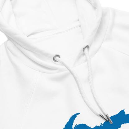 Michigan Upper Peninsula Hoodie (w/ Azure UP Outline) | Unisex Organic